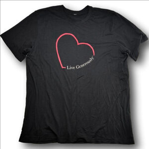 Men's Unbranded Black Red Live Generously Short Sleeve Tee 2X